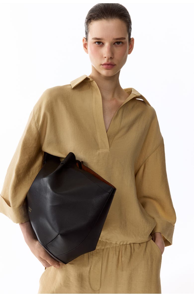 H&M Oversized Lyocell-blend Blouse, Alternate, color, Light Beige