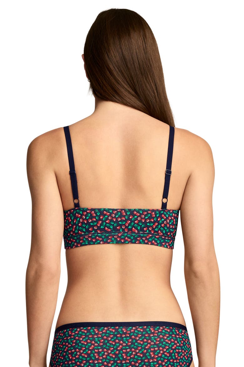 Womens Organic Cotton Stretch Triangle Bralette, Alternate, color, Fresh Cherry