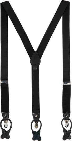 Men's Solid Web Adjustable Suspenders