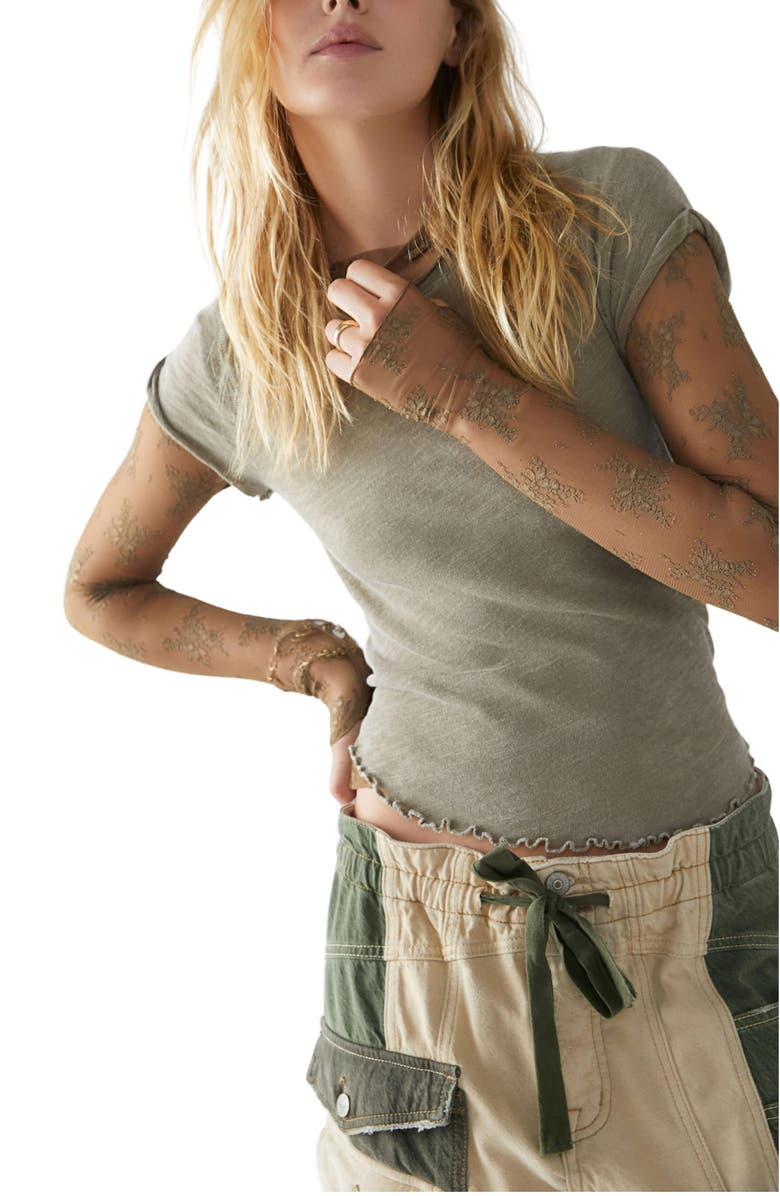 Free People We the Free Be My Baby Cotton T-Shirt, Main, color, Tropical Nut