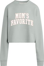 Favorite Daughter Mom's Favorite French Terry Crop Graphic Sweatshirt