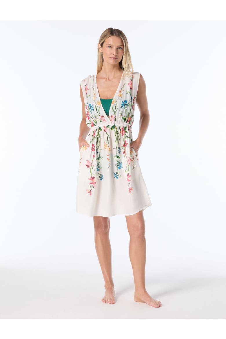 Plunge Cover Up Dress Swim, Main, color, Ivory