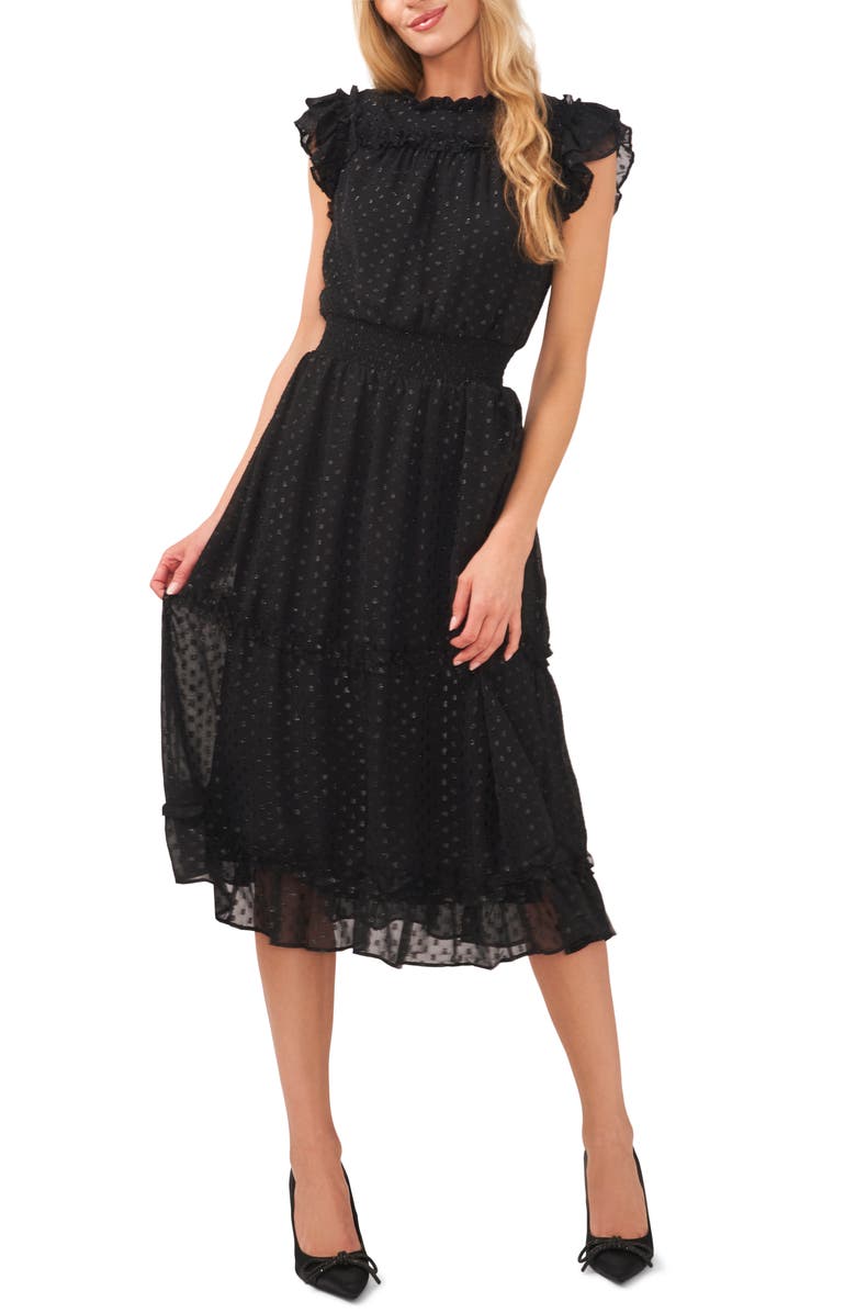 CeCe Smocked Waist Midi Dress, Main, color, 