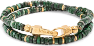Nialaya Malachite Heishi Wrap Bracelet