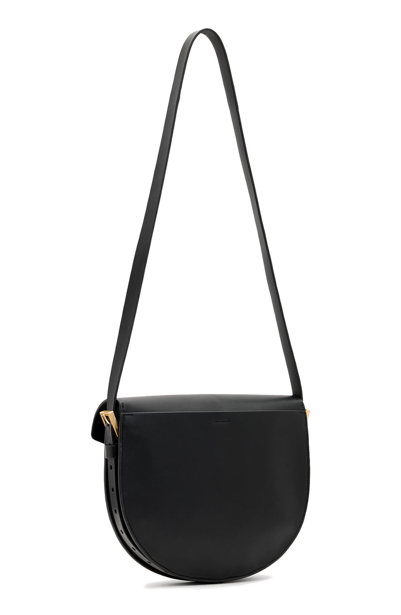 AllSaints Miro Leather Saddle Bag, Alternate, color, 