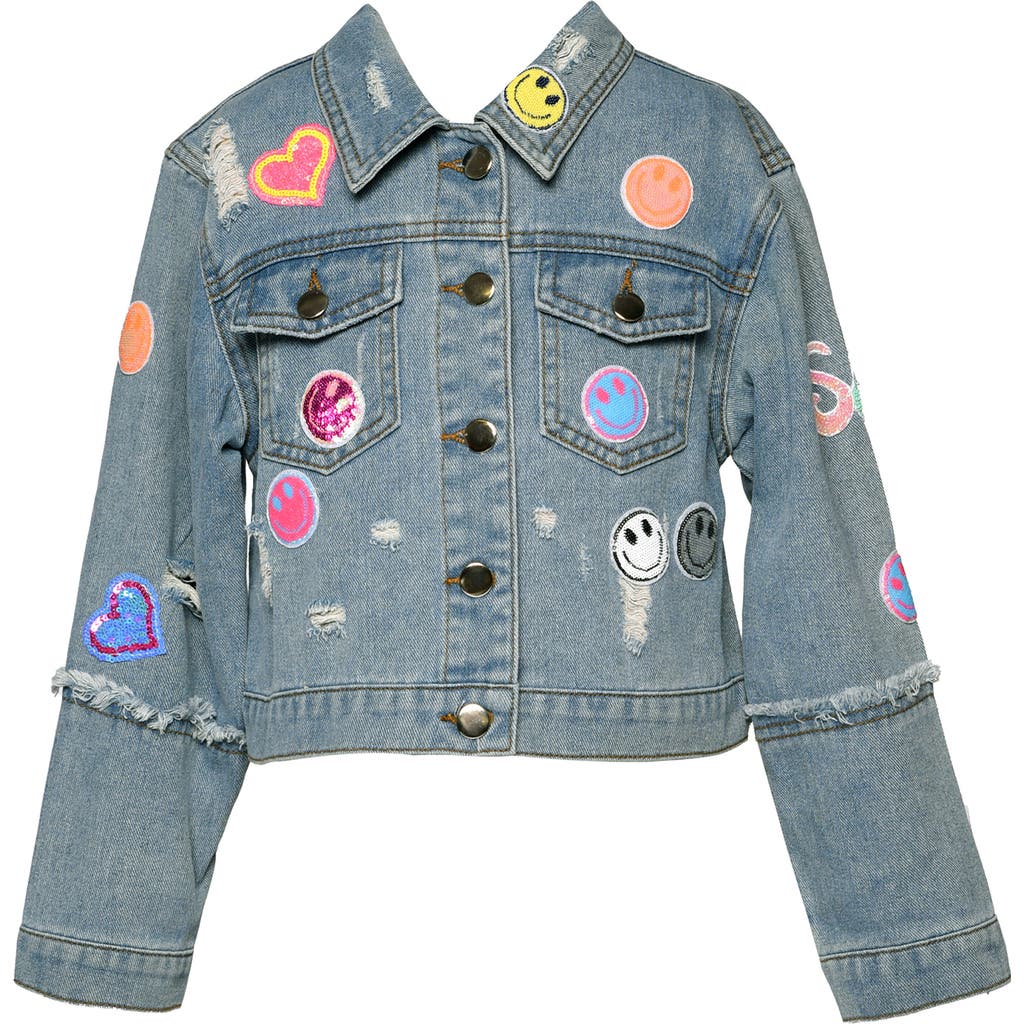 Shop Hannah Banana Kids' Vintage Sequined Denim Jacket