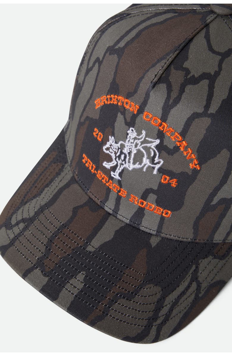 Brixton Danforth Logo Embroidered Snapback Baseball Cap, Alternate, color, Bark Camo