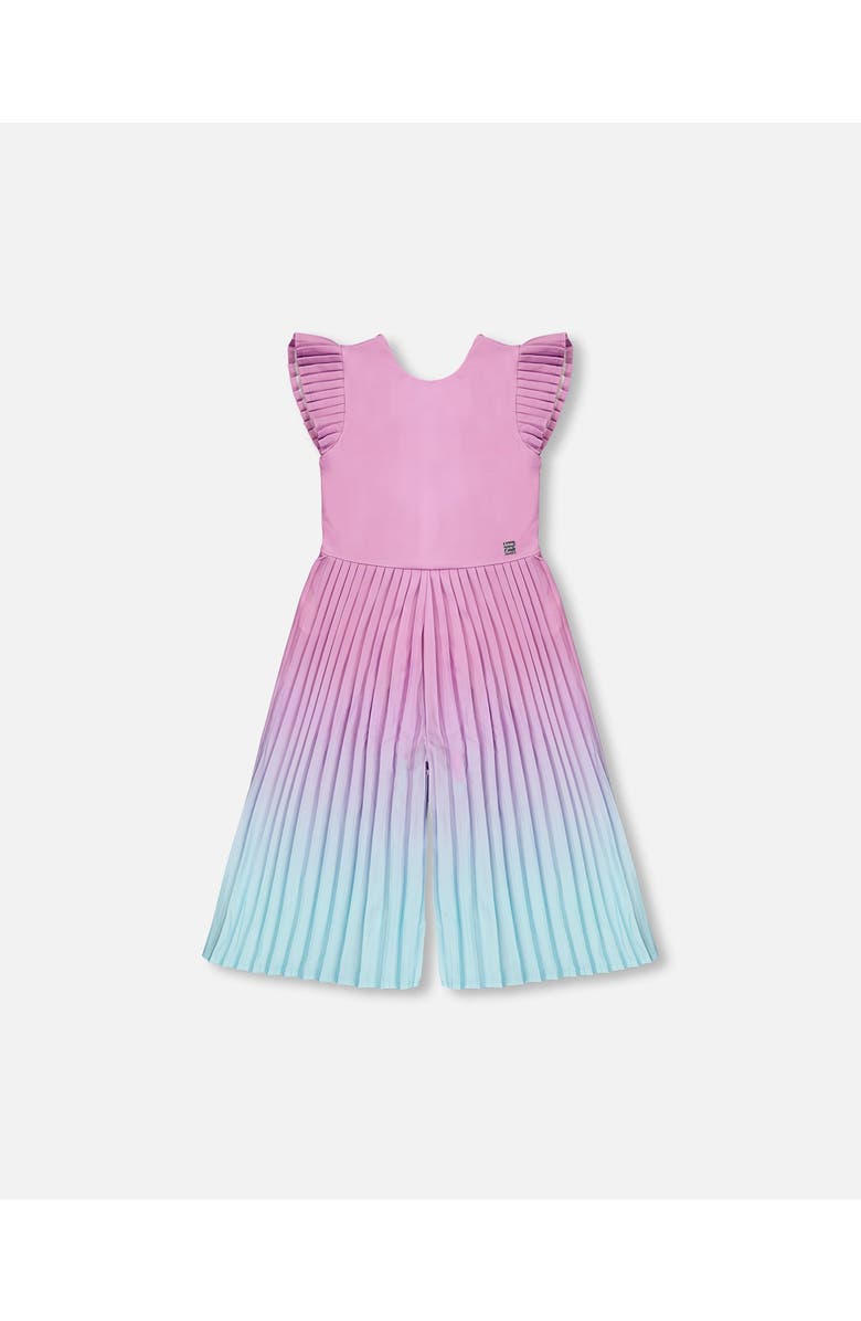 Deux par Deux Capri Gradient Short Sleeve Jumpsuit, Main, color, Mauve Gradient