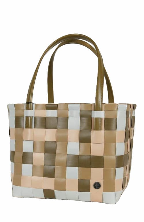 Handed By Color Block Recycled Tote Bag in Khaki Mix at Nordstrom, Size Medium