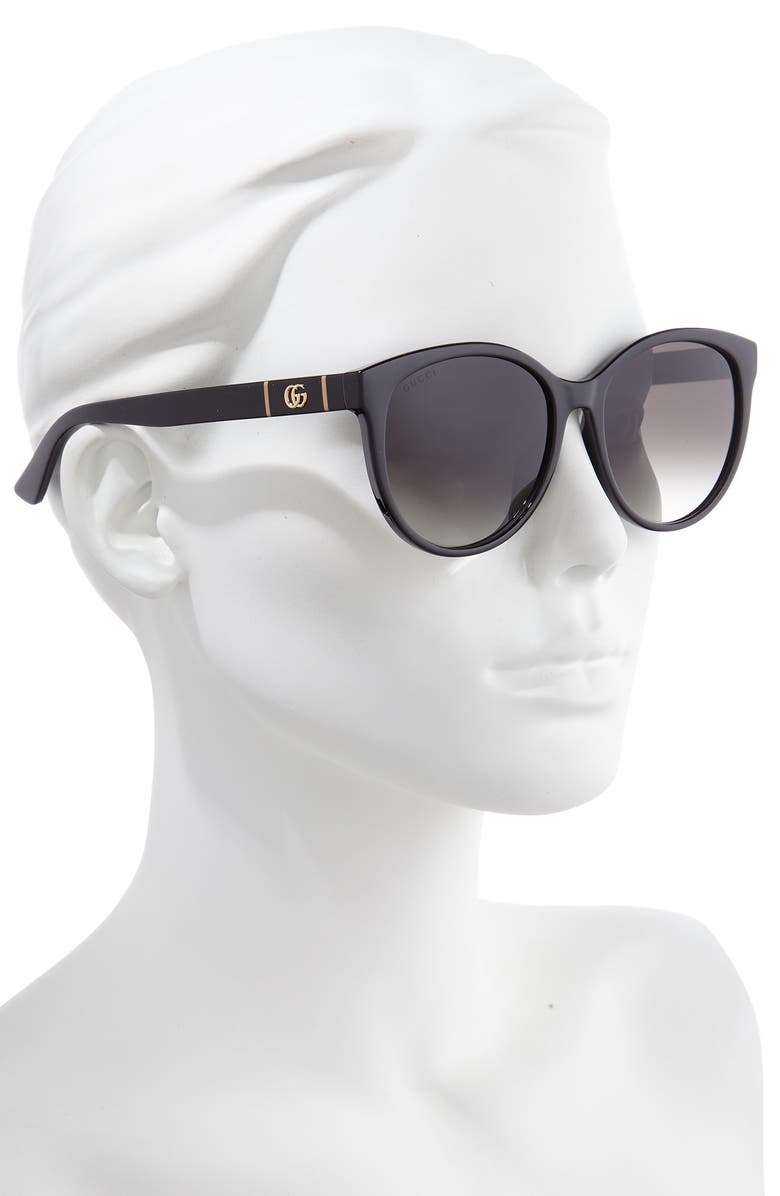 Gucci 56mm Gradient Cat Eye Sunglasses, Alternate, color, 