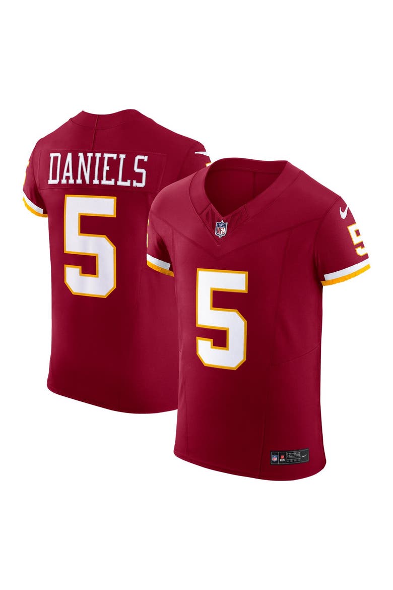 Men's Nike Jayden Daniels Burgundy Washington Commanders Team Vapor F.U.S.E. Elite Jersey, Main, color, Burgundy