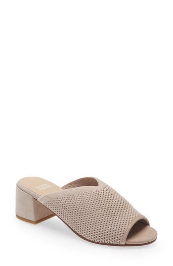 Eileen Fisher Fave Block Heel Slide Sandal In Pink