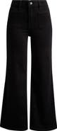 Good American Good Petite High Waist Patch Pocket Palazzo Jeans