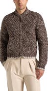 Manière De Voir Darel Speckled Knit Bomber Jacket