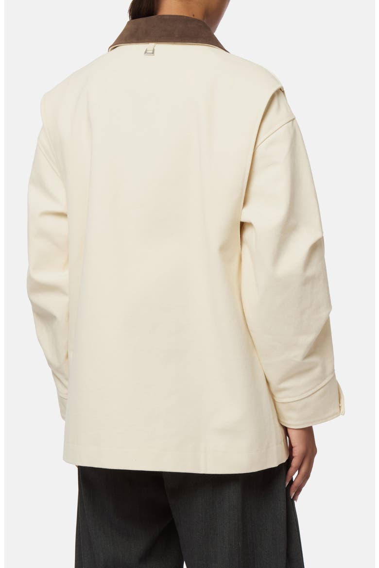 Clive Canvas Workwear Jacket, Alternate, color, OFF WHITE/ DARK BROWN