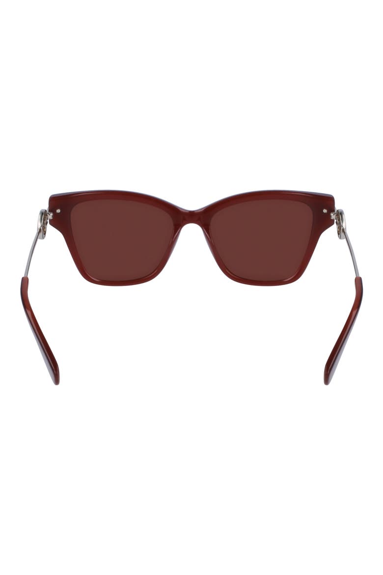 Medallion 52mm Modified Rectangular Sunglasses, Alternate, color, BROWN
