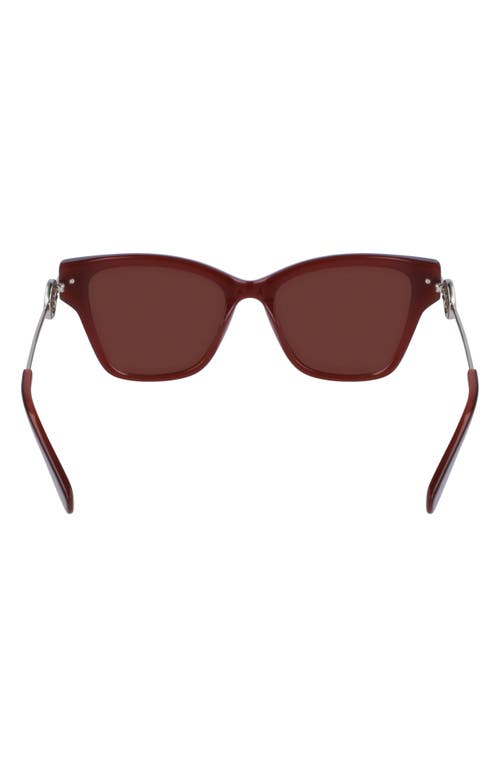 Longchamp Medallion 52mm Modified Rectangular Sunglasses In Brown