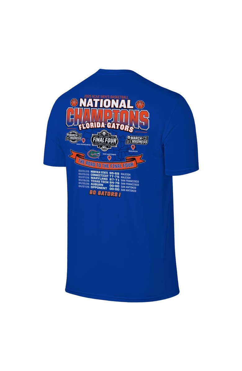 Retro Brand Men's Original Retro Brand Royal Florida Gators 2025 NCAA Men's Basketball National Champions T-Shirt, Alternate, color, 
