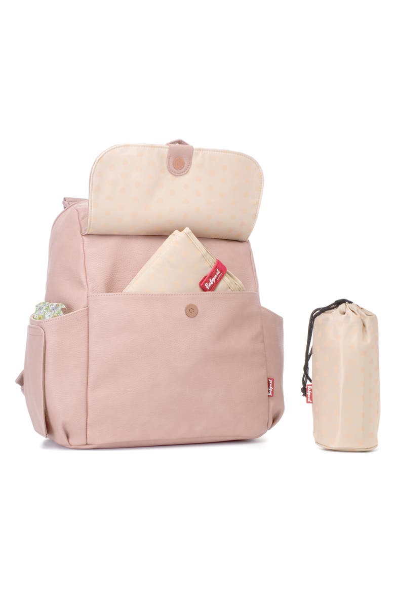 Robyn Convertible Faux Leather Diaper Backpack, Alternate, color, BLUSH