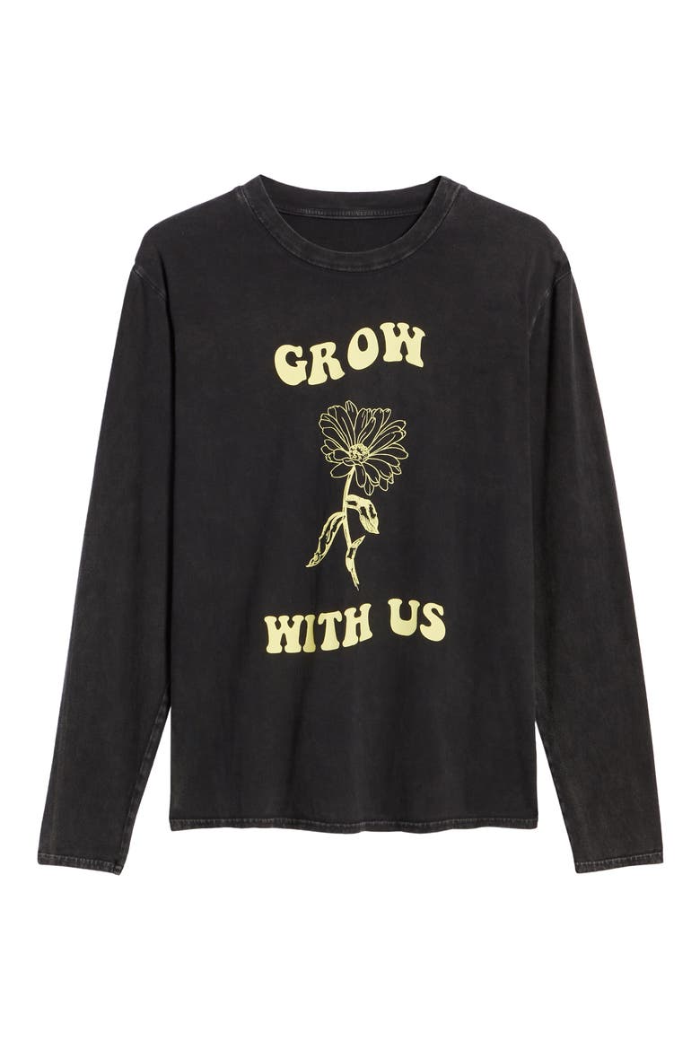 Long Sleeve Graphic Tee, Alternate, color, BLACK GROW