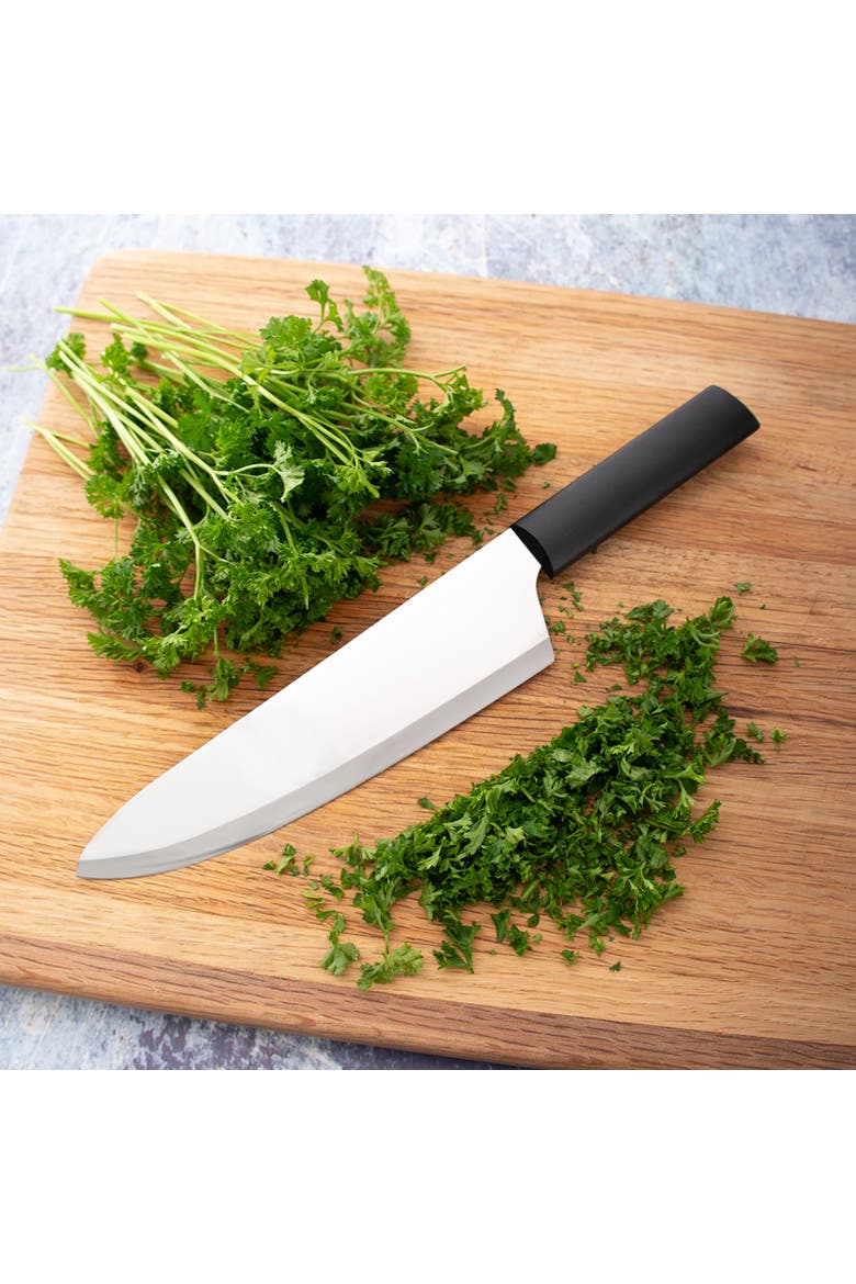 Cutlery 8.5-Inch French Chef Knife Set of 2 & Quick Edge Knife Sharpener, Alternate, color, Black