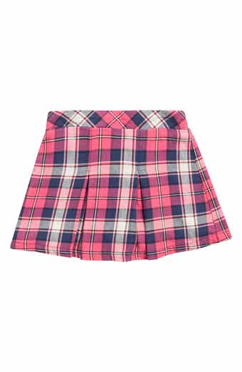 Flapdoodles Kids' Pleated Plaid Skort