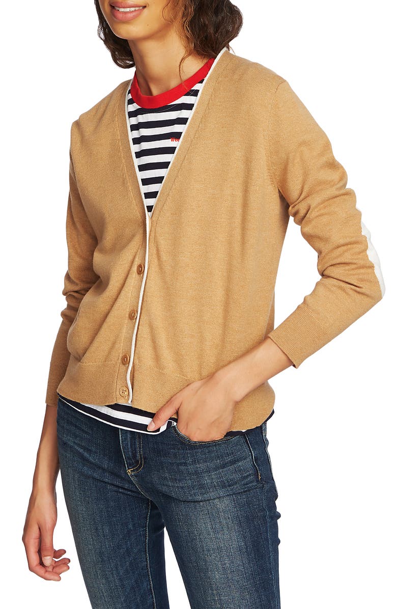 Court & Rowe Elbow Detail Tipped Cardigan, Main, color,