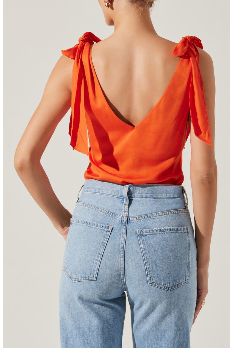Allexina Cowl Neck Top, Alternate, color, ORANGE