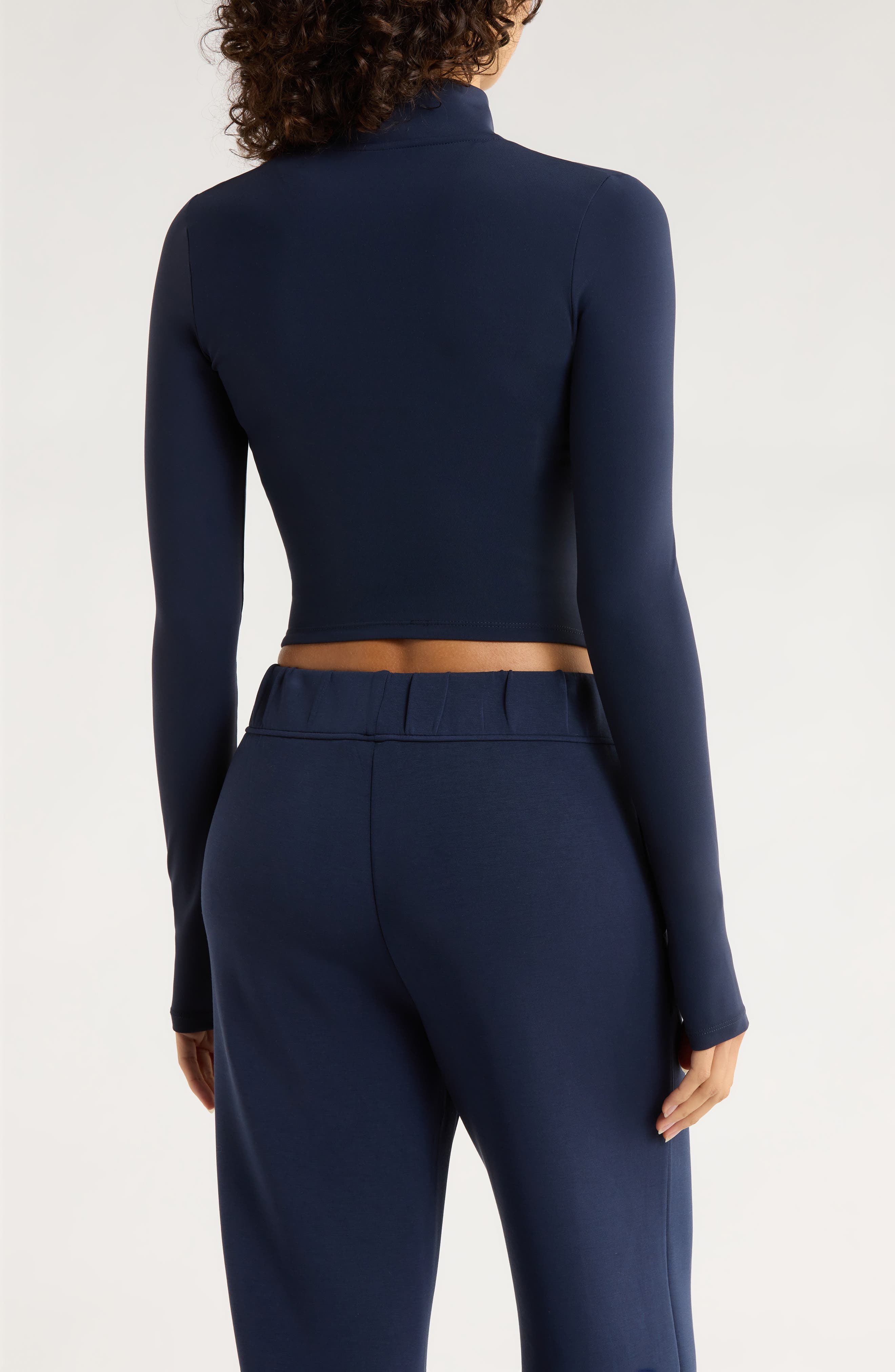 Sculpt Corset Seamed Crop Zip-Up Jacket - image 4