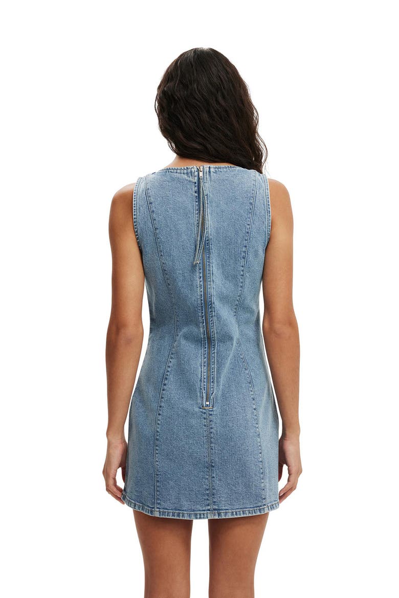 Harley Denim Minidress, Alternate, color, PISCES BLUE