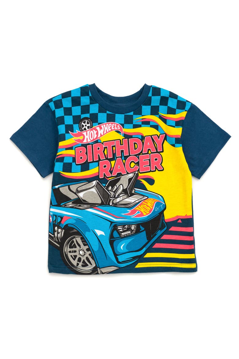 Racing Birthday T-Shirt, Main, color, Racing Navy Blue