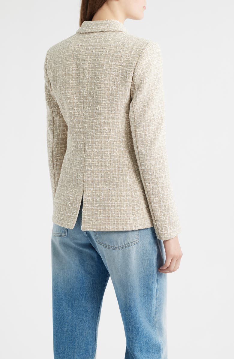 BOSS Jia Cotton Blend Tweed Blazer, Alternate, color, Soft Cream Tweed