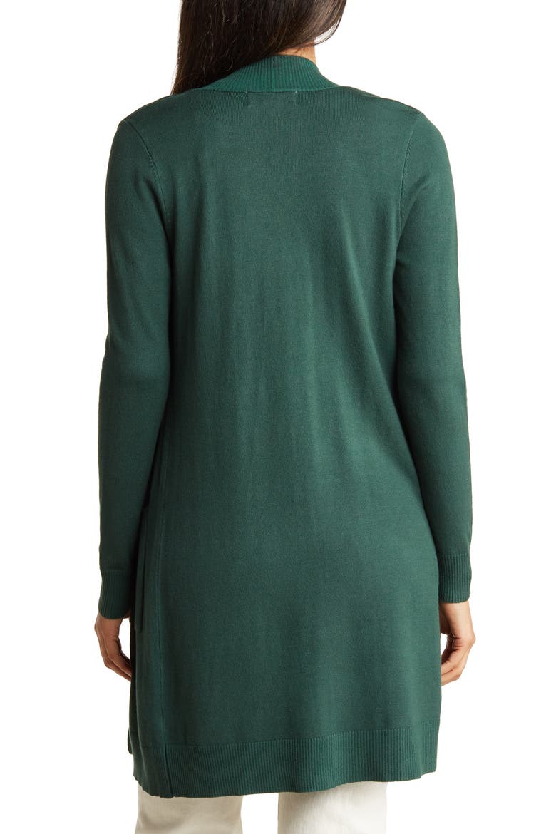 Hudson Mid Thigh Lightweight Cardigan, Alternate, color, HUNTER GREEN