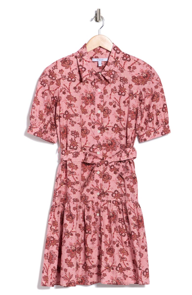 Derek Lam 10 Crosby Luma Leopard Shirtdress, Alternate, color, Pink Multi