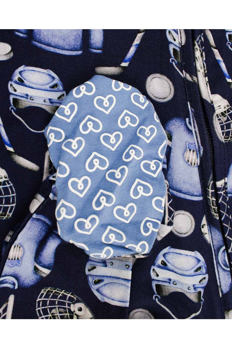 Baby Zippered Footie Pajamas, Alternate, color, Blue