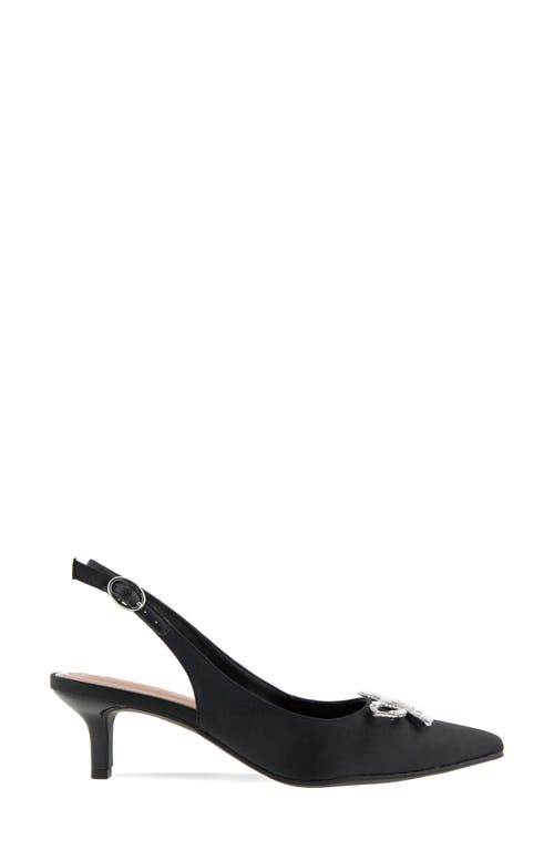 Bcbg Donna Slingback Pointed Toe Kitten Heel Pump In Black
