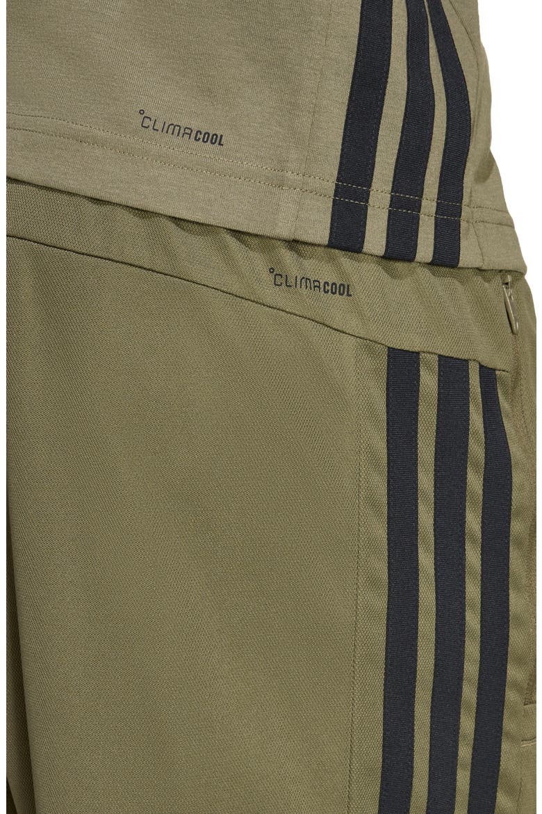 3-Stripes Performance Training Shorts, Alternate, color, OLIVE STRATA/ BLACK