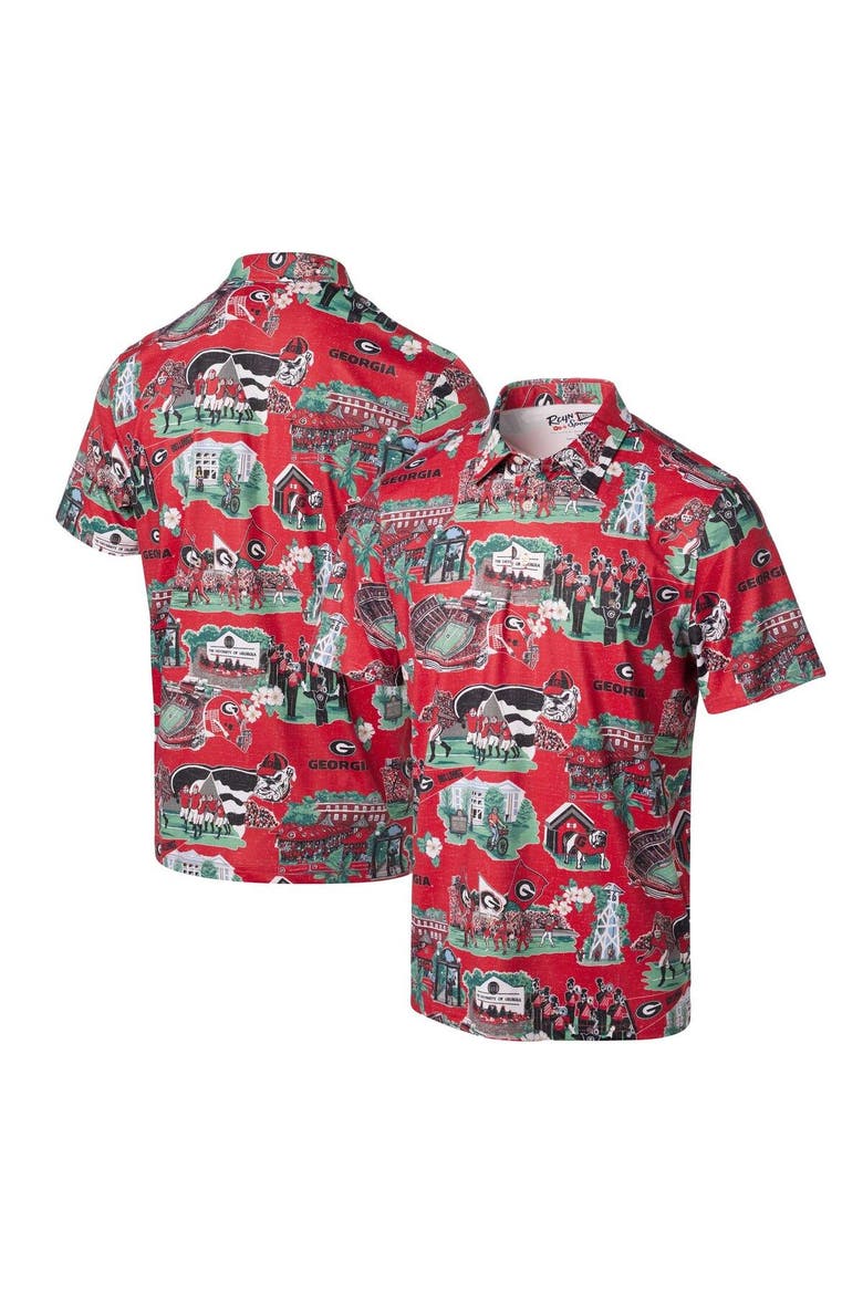 Men's Reyn Spooner Red Georgia Bulldogs Scenic Polo, Main, color, Red