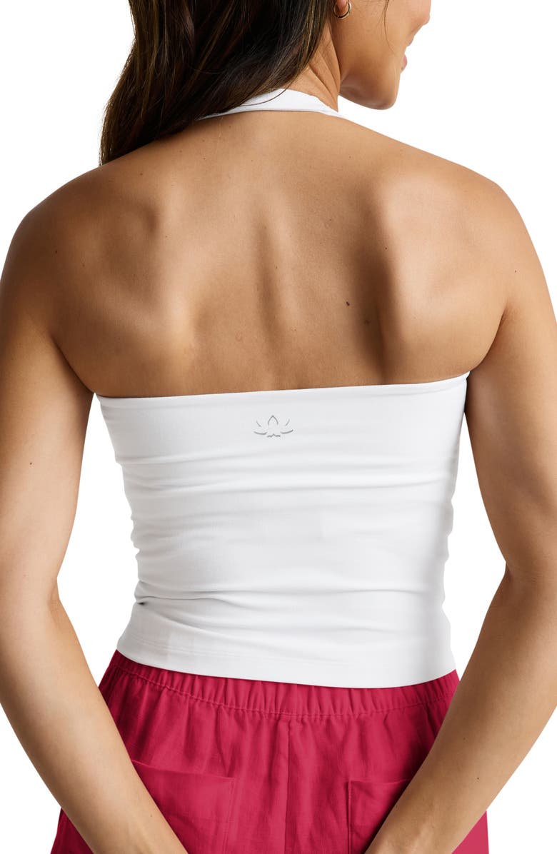 Beyond Yoga Spacedye Halter Crop Tank, Alternate, color, Cloud White