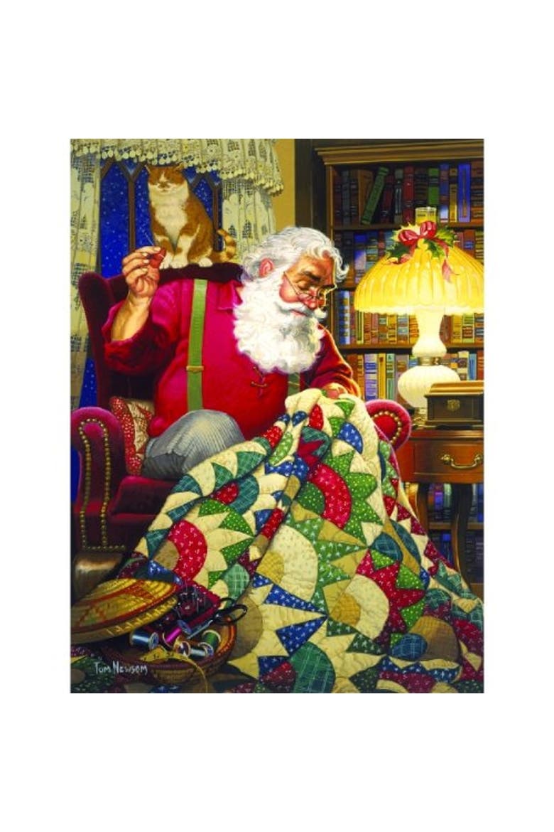 Quilting Santa 1000 piece Jigsaw Puzzle for Adults, Alternate, color, Multicolor