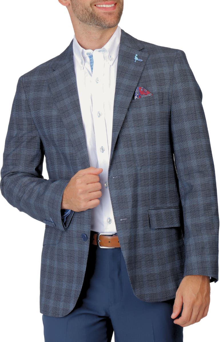 TailorByrd Glen Plaid Sport Coat, Alternate, color, Charcoal