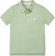 Hope & Henry Kids' Organic Short Sleeve Knit Pique Polo Shirt