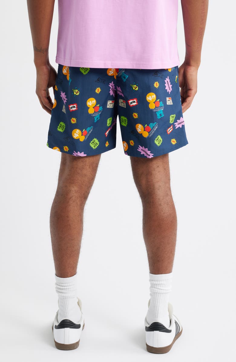 ICECREAM Scatter Graphic Nylon Shorts, Alternate, color, Sargasso S