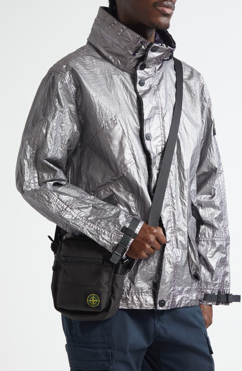 Stone Island Coate Nylon Canvas Crossbody Bag, Alternate, color,