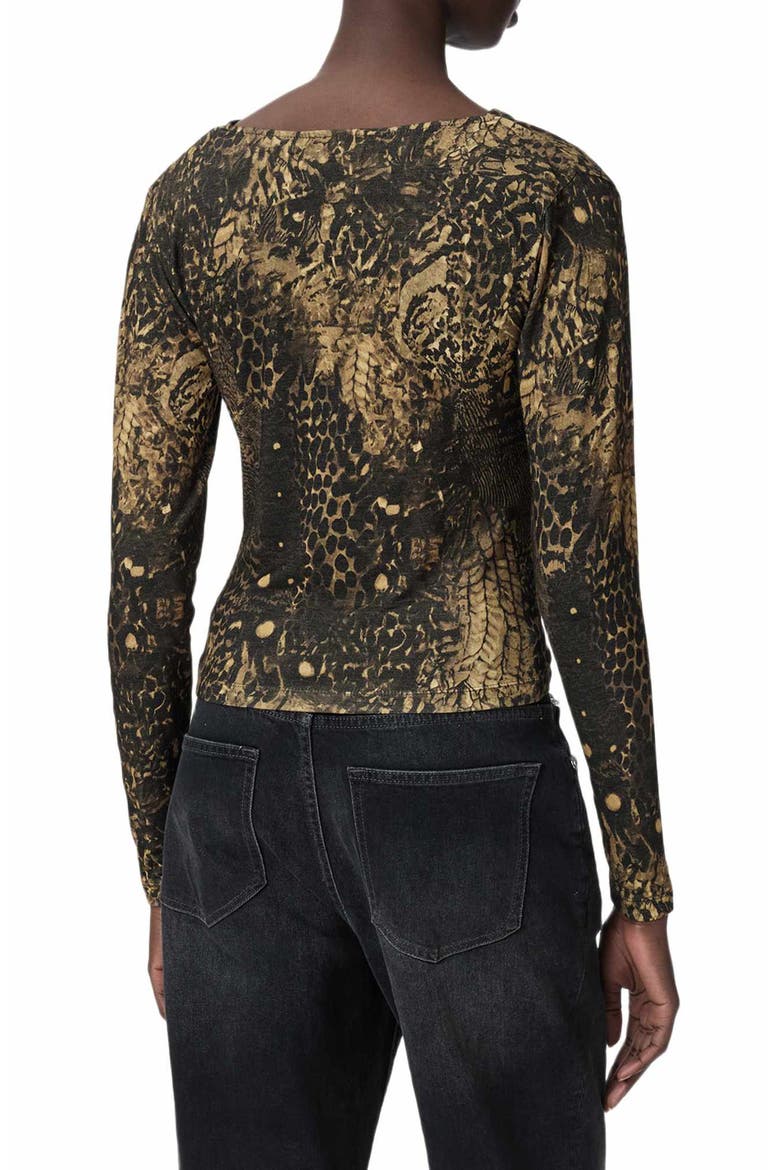 Hallie Long Sleeve Cowl Neck Top, Alternate, color, BLIXA KHAKI GREEN