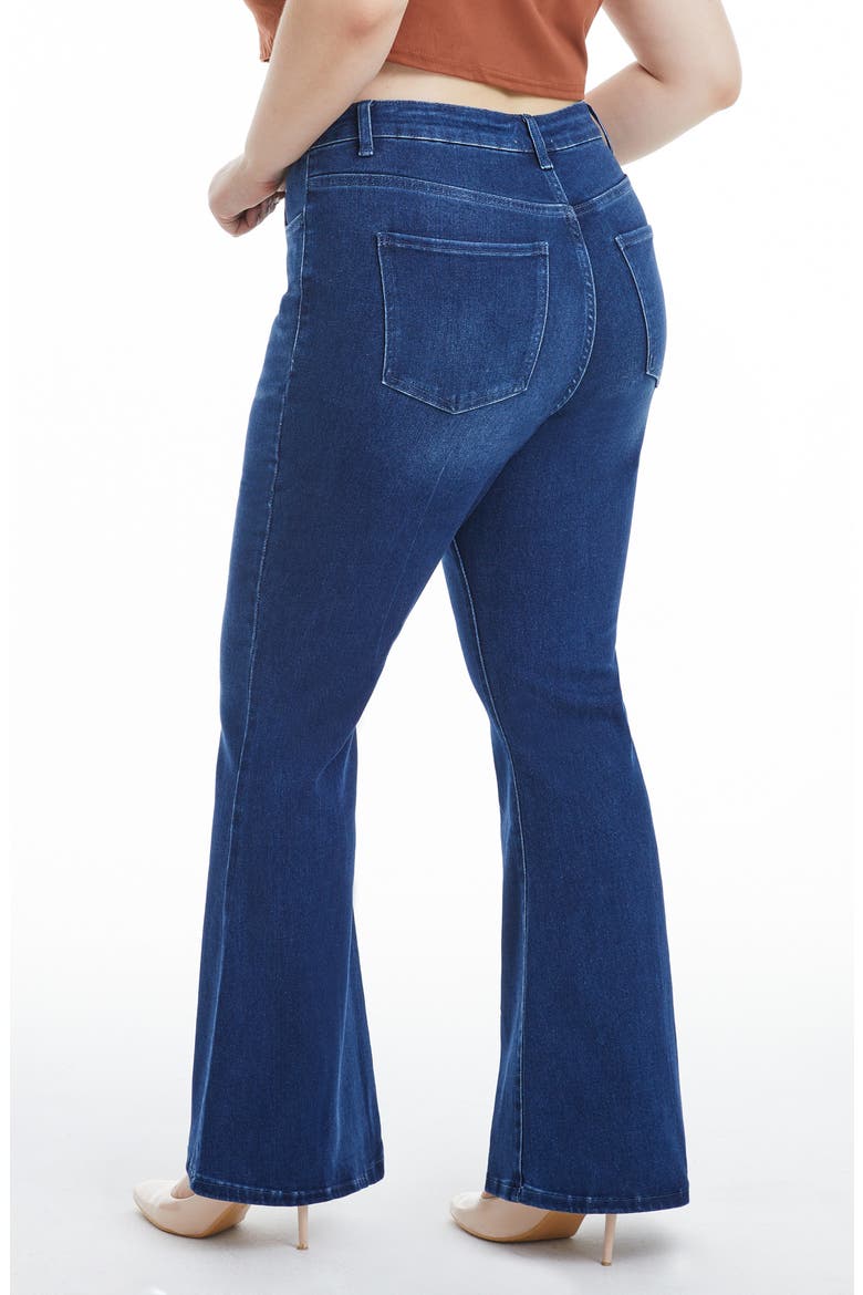 High Waist Flare Jeans, Alternate, color, DARK BLUE