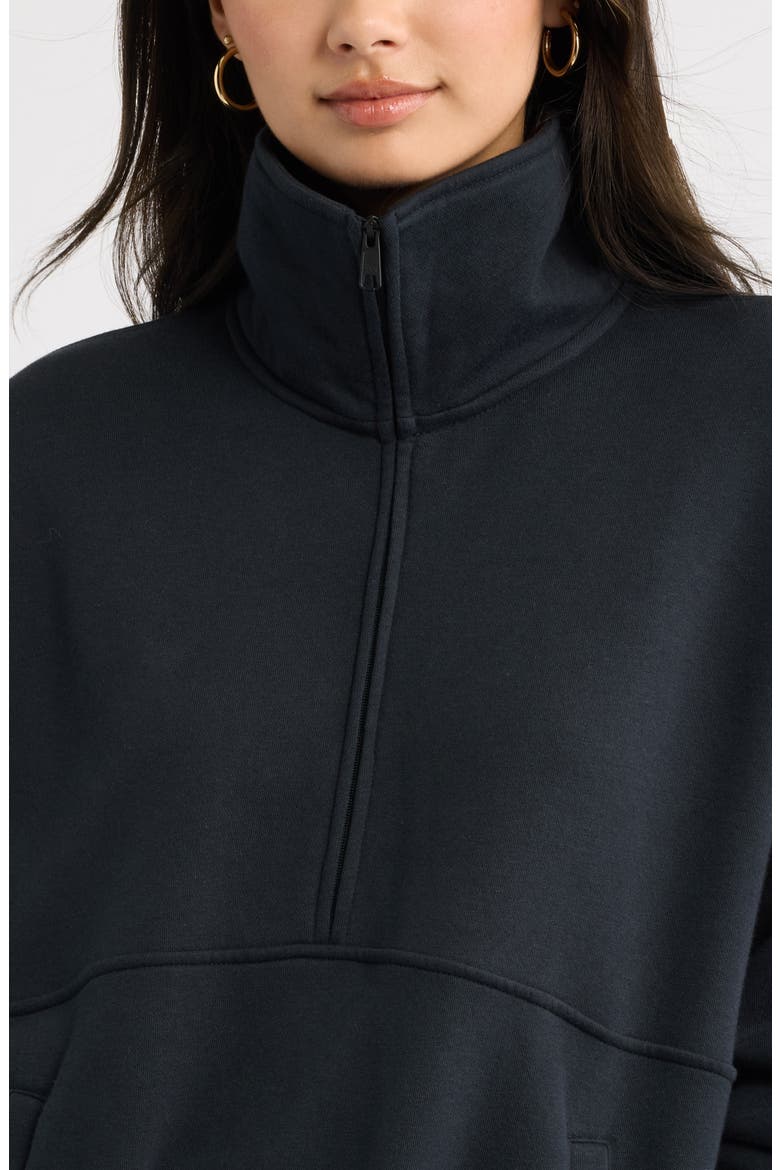 Half Zip Sweatshirt, Alternate, color, BLACK JET