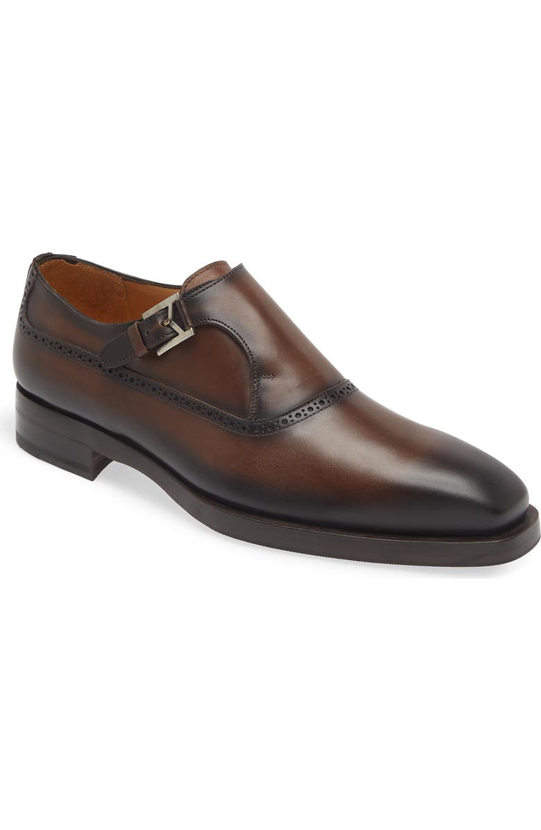 Mezlan Patina Monk Strap Shoe, Main, color,
