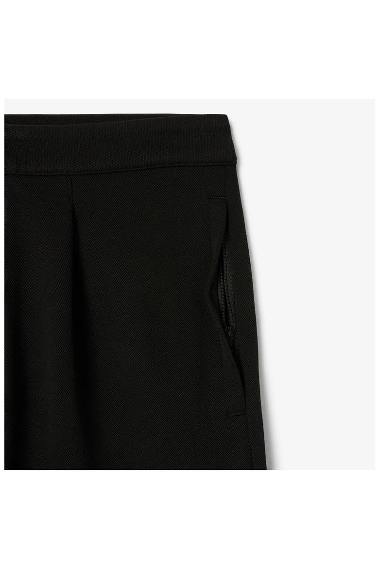 Loose Fit Pleated Piqué Pants, Alternate, color, 031 BLACK