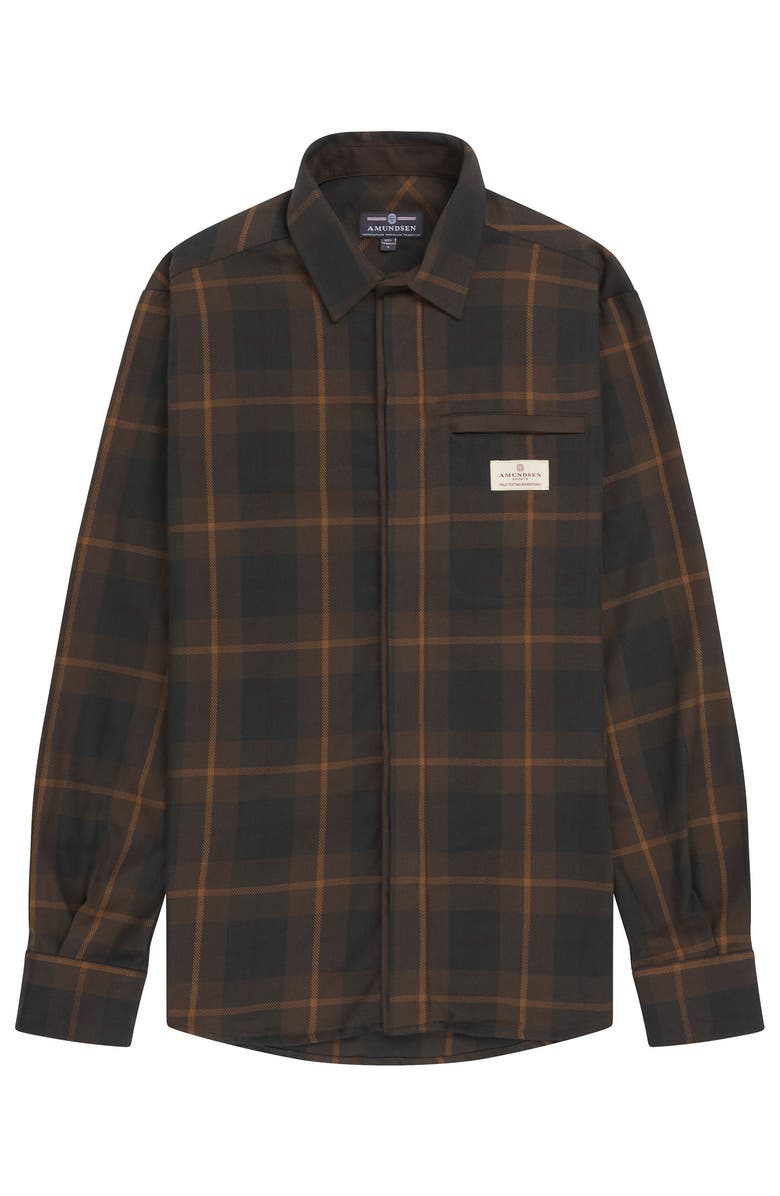 Amundsen Skauen Field Shirt, Main, color, Hunter Brown Checks